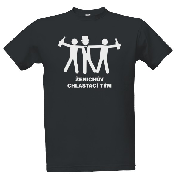 Tričko s potiskem Ženichův chlastací tým - bílá
