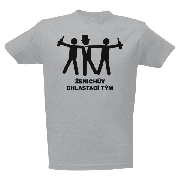 Tričko s potiskem Ženichův chlastací tým